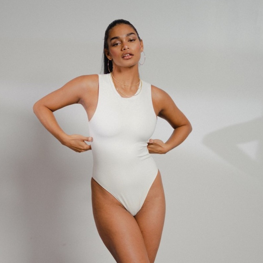 Balance athletica x vitality white bodysuit